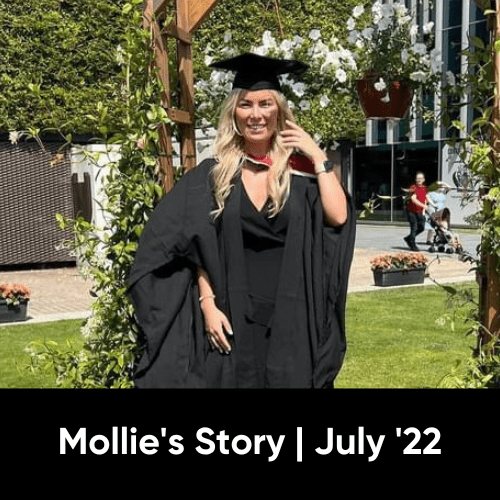 Mollie Craig at her graduation ceremony for her Dental Therapist degree